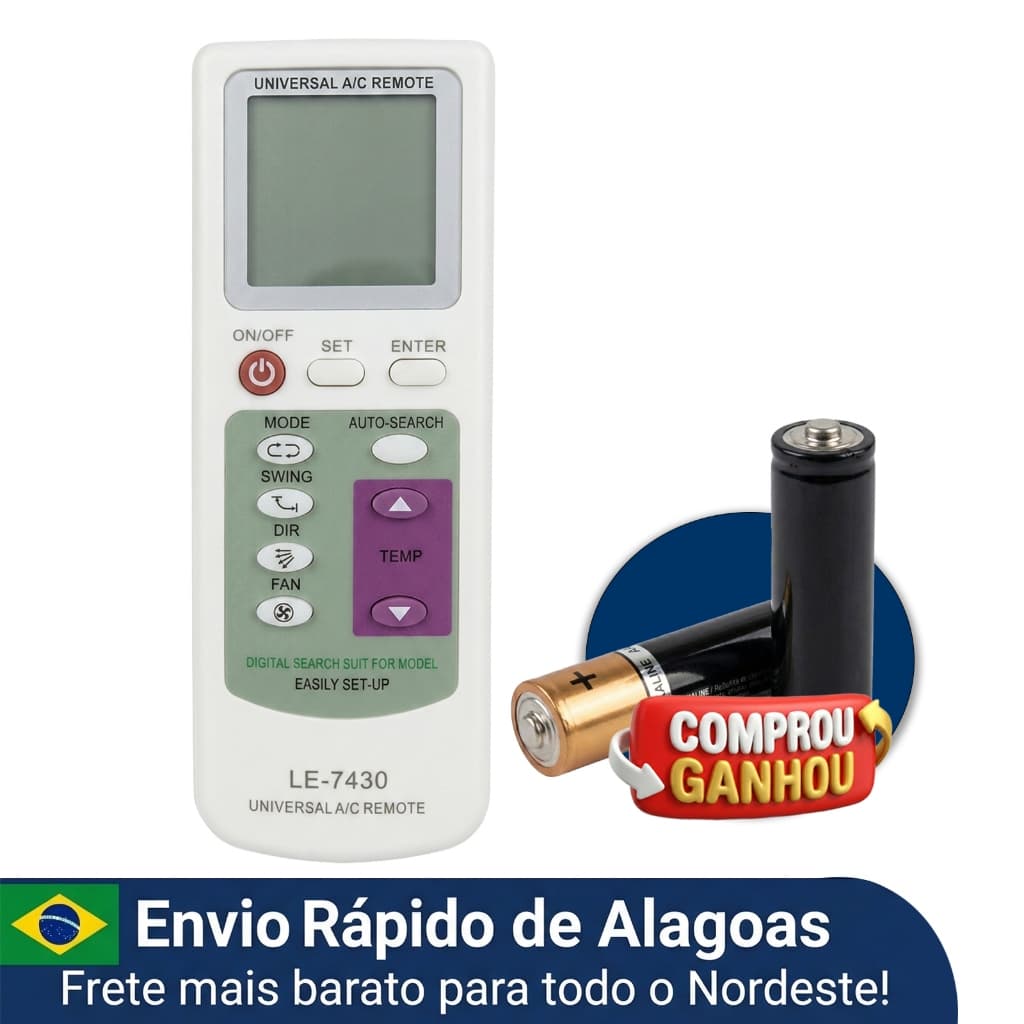 Controle Remoto Universal Compatível Todas Marcas Ar Condicionado
