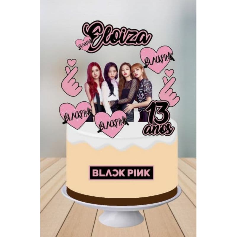 envio Rápido- TOPO DE BOLO PERSONALIZADO BLACK PINK