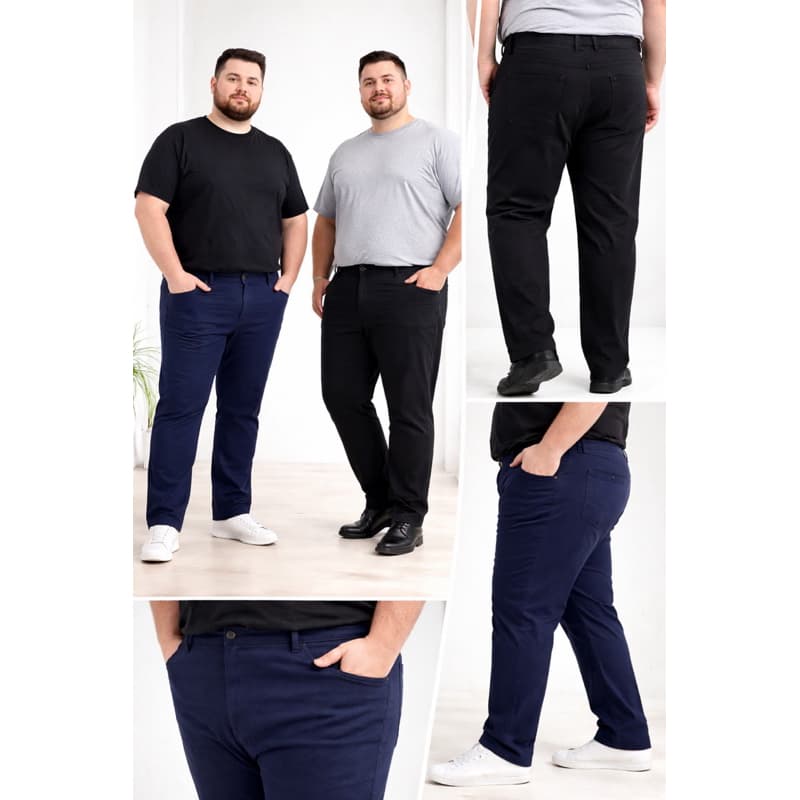 CALÇA JEANS PLUS SIZE MASCULINA BASICA REFORÇADA COM ELASTANO LYCRA