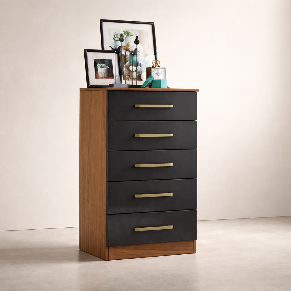 Cômoda de Quarto Moderna 5 Gavetas