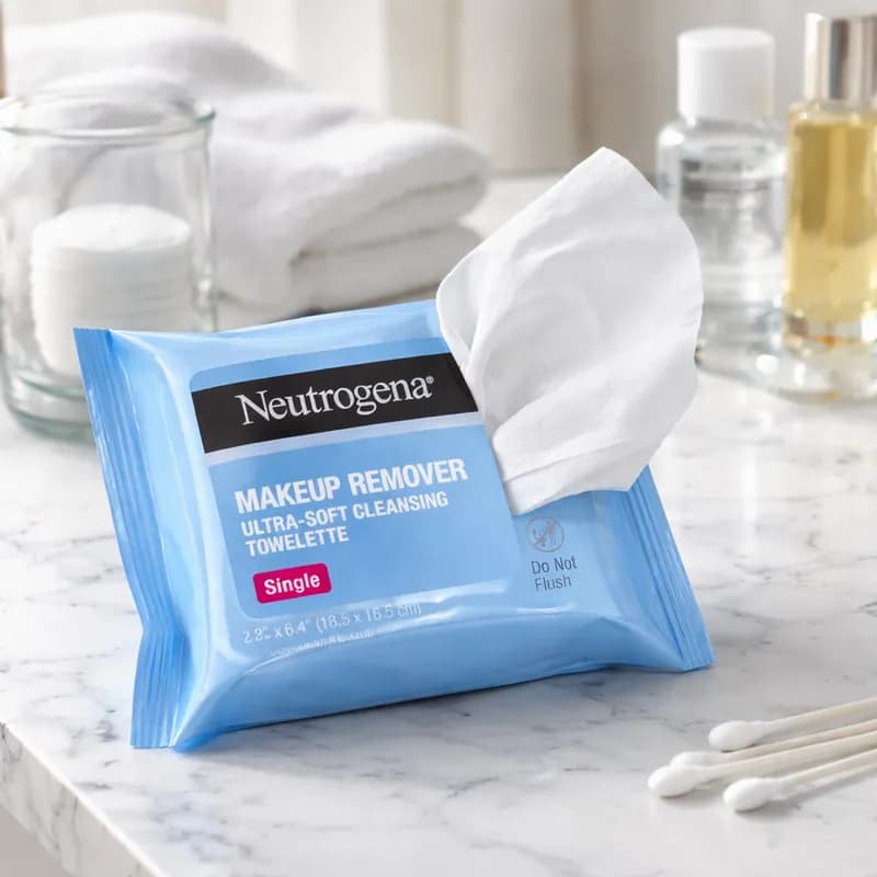 Removedor De Maquiagem C/ 20 Lenços Para Limpeza Neutrogena - DIRETO DOS EUA
