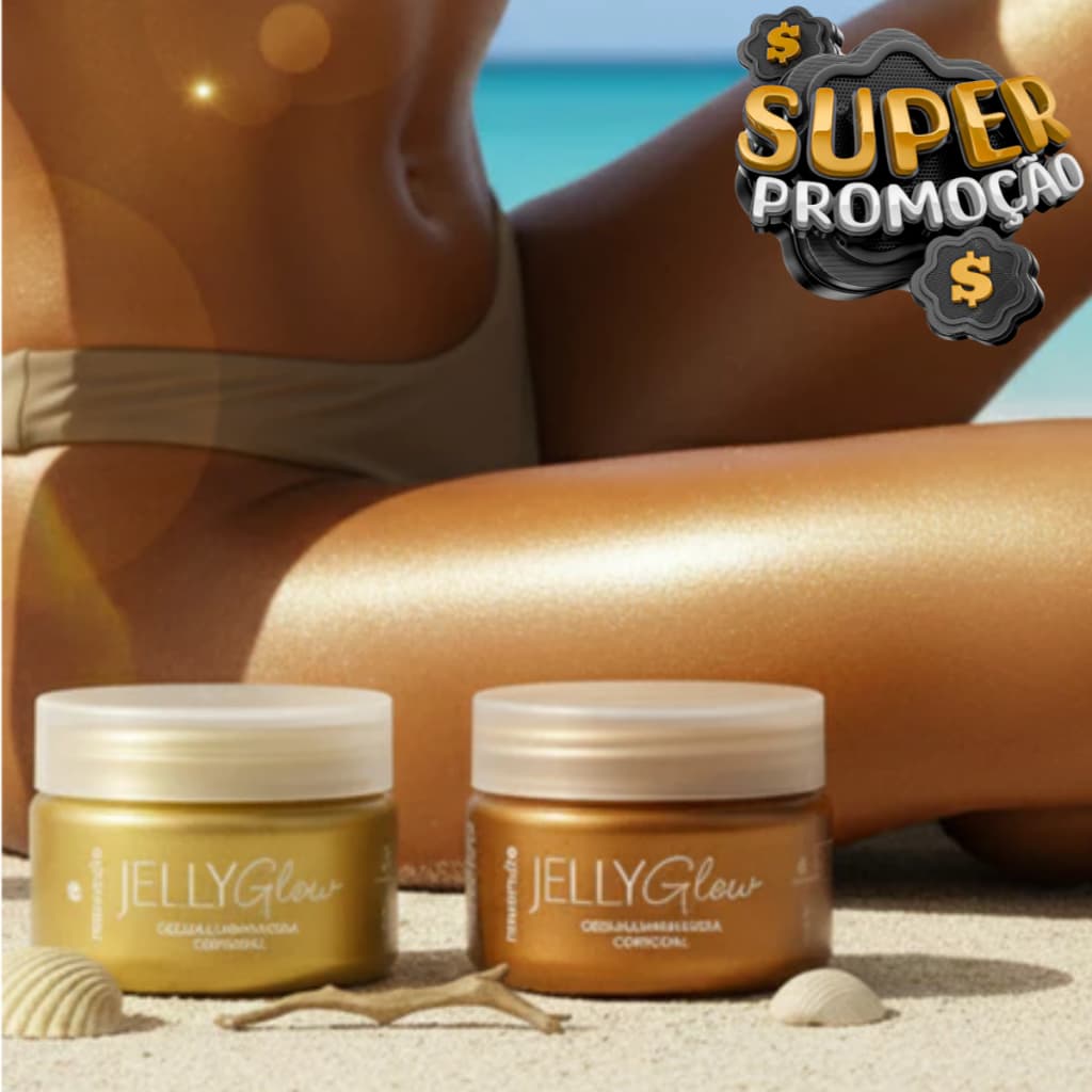 Iluminador Corporal Geléia Jelly Glow Hidratante MiaMake 90g
