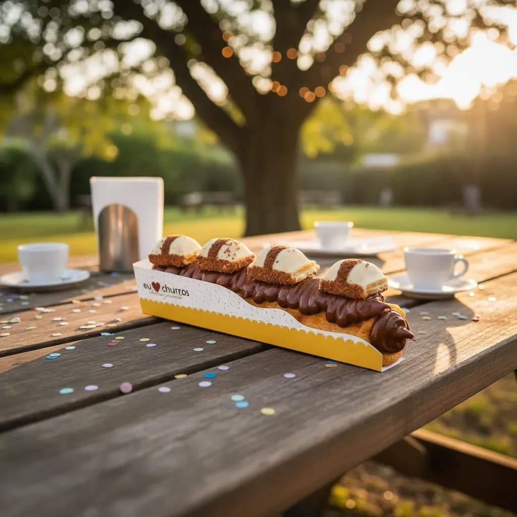 Caixinha Suporte para Churros – Embalagem para Churros Gourmet Padrão Várias Cores 100un