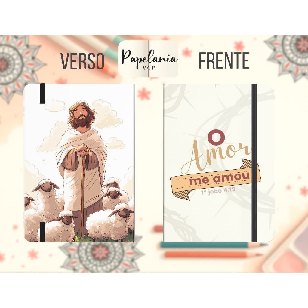 Caderno Moleskine Evangélico O AMOR MEU AMOU– Diário Cristão 160 páginas Papel Pólen 90g 21x14