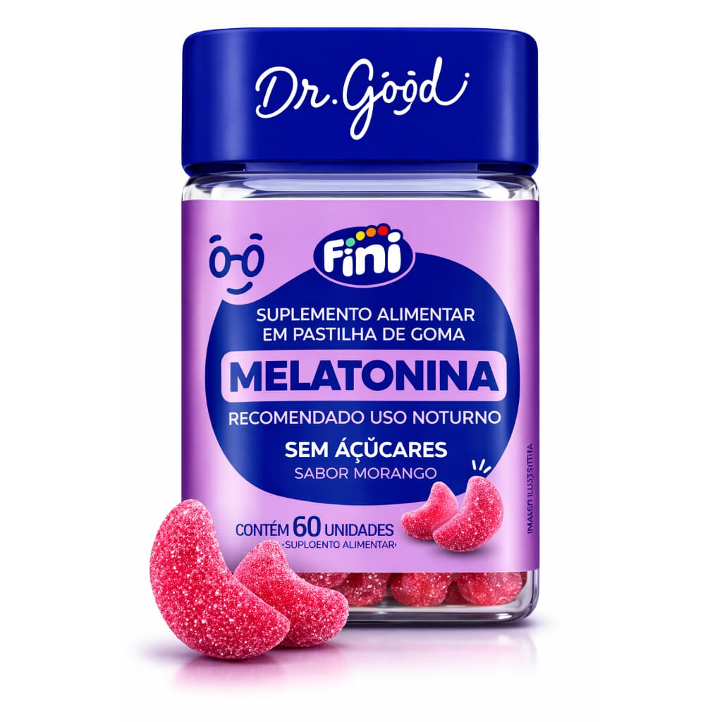 Dr Good Gummy Melatonina Fini 60 Unidades Sem Lactose