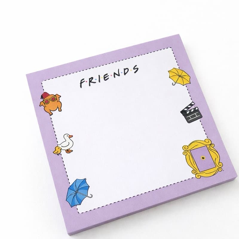 Friends Bloco de Notas 9,5x9,5cm Decorado Papelaria Fãs da Série anotações Folhas Destacáveis