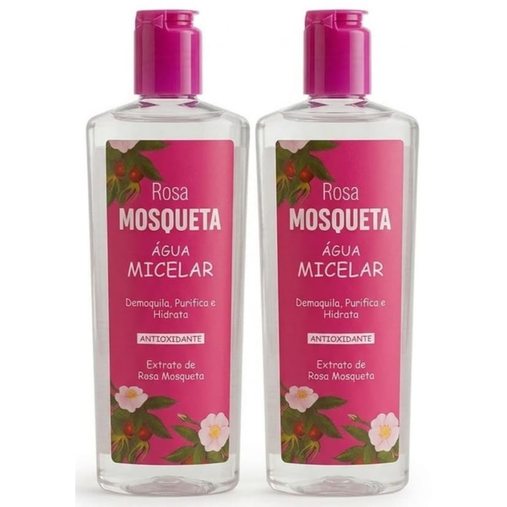 ÁGUA MICELAR ROSA MOSQUETA  250 ml DEMAZON 2un