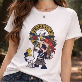 Camiseta T-Shirt Snoopy Guns N' Roses Banda