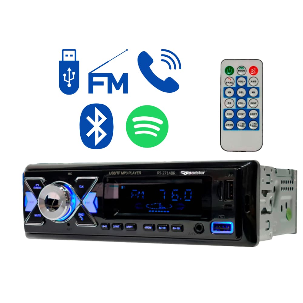 Auto Rádio Carro Som Automotivo Controle Bluetooth Usb Fm