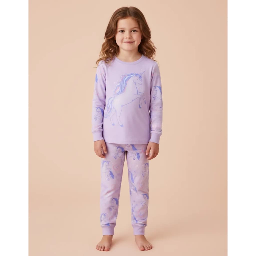 Pijama Carters 4 Peças Algodão Manga Longa Infantil Menina