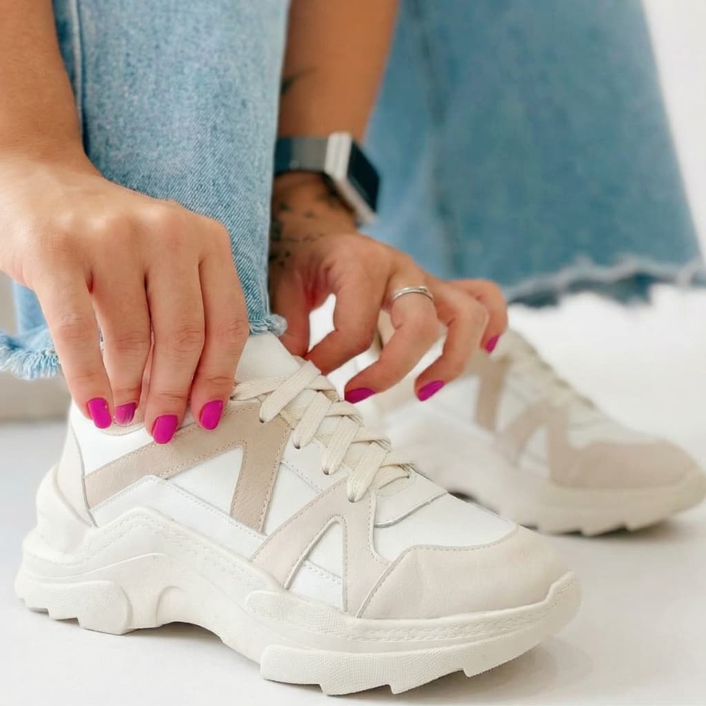 Tênis Feminino Casual Chunky Sneaker Plataforma Alta Moda Premium