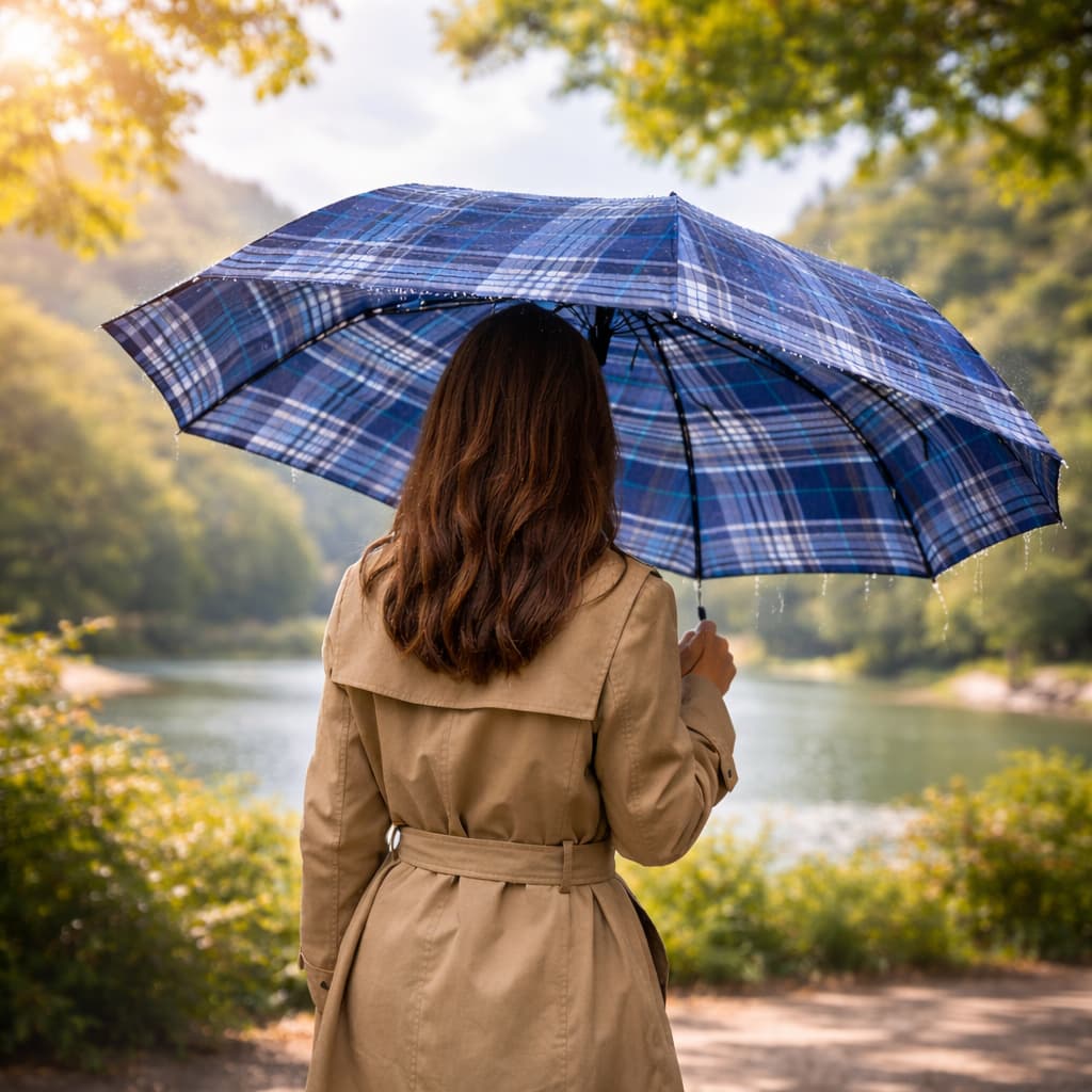 Guarda-Chuva Dobrável Estampado Portátil – Proteção Contra Chuva e Sol, Compacto para Bolsa e Viagem
