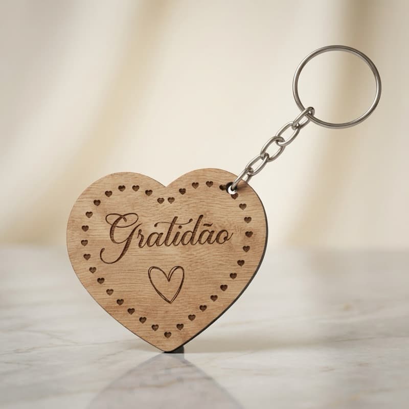 kit Chaveiro Gratidão, em MDF Cru mimo, brinde, lembrancinha para festas, lojas, igreja (item não personalizável)
