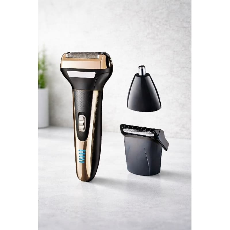 BARBEADOR ELÉTRICO PROFISSIONAL 3 EM 1 – SHAVER APARADOR DE PELOS MULTIFUNCIONAL