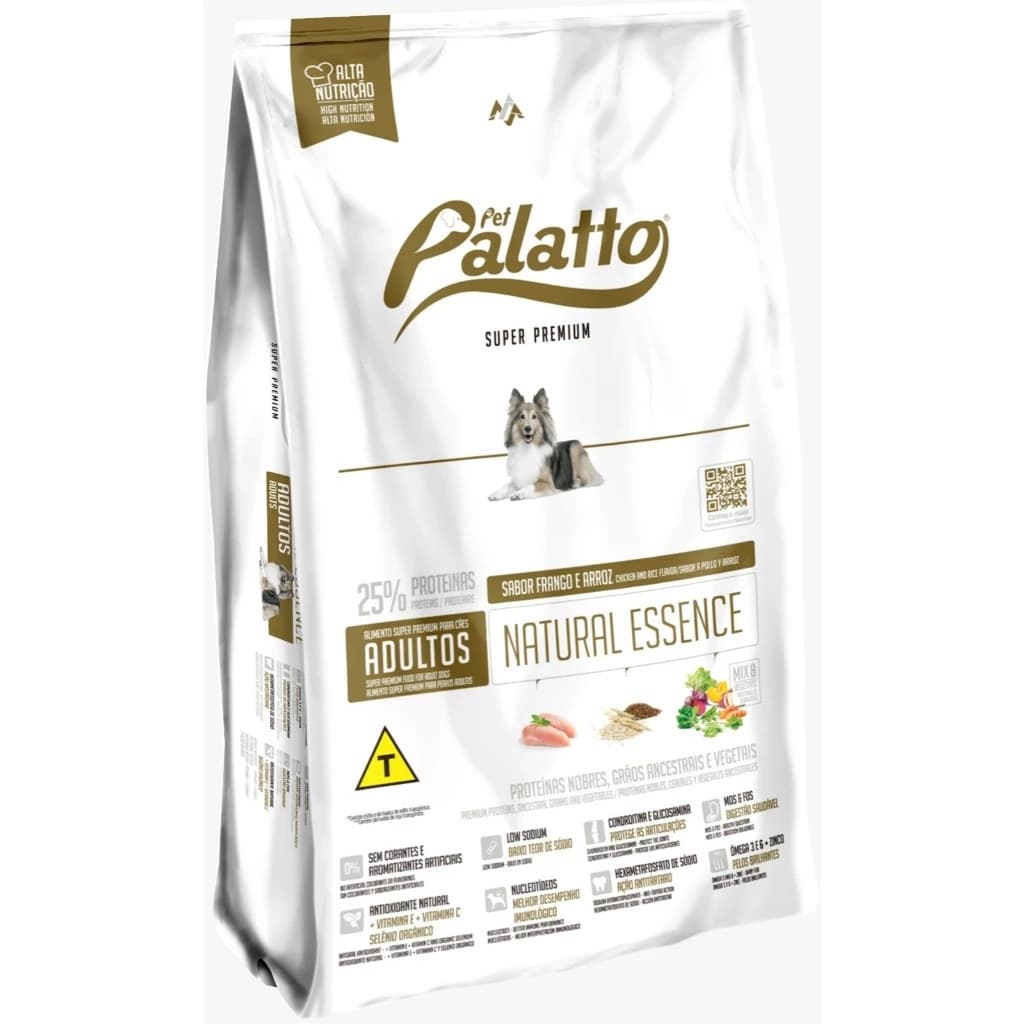 RAÇÃO CÃES ADULTOS PET PALATTO SUPER PREMIUM NATURAL ESSENCE 15KG
