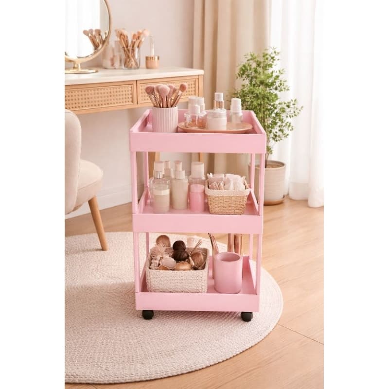 Carrinho Auxiliar Organizador Multiuso/ Expositor Porta Esmalte Em MDF/Cabeleireiro/Manicure
