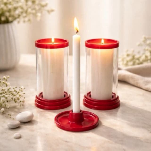 Porta Vela Vidro 7 Dias 18 Cm Pomba Gira Orixá Altar| Exu, Umbanda, kimbanda