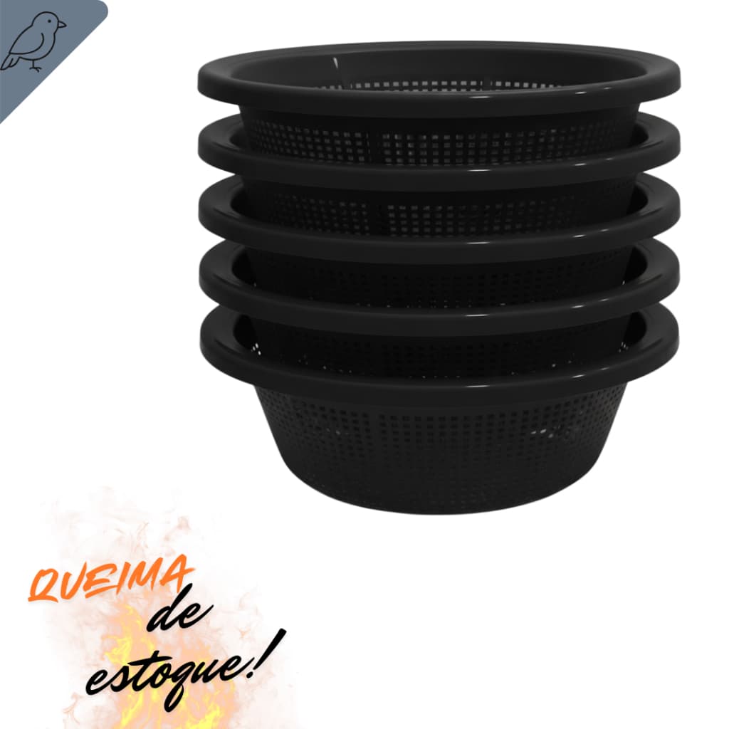 KIT 5 Escorredores Para Legumes Verduras Graos E Massas Acessorio Pratico Duravel Ideal Para Cozinha