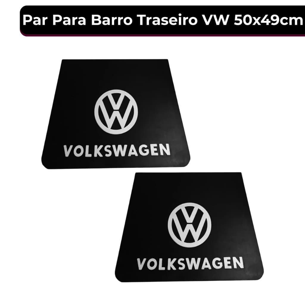 Par Parabarro Lameiro Alto Relevo Caminhão Volkswagen 50x49 Traseiro