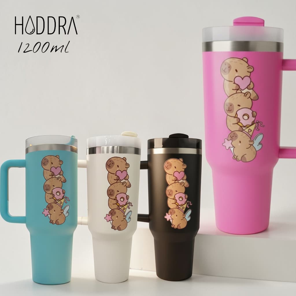 Copo Personalizada Termico Capivara 1200ml/1.2L Garrafa Térmica Inoxidável e Canudo Inox