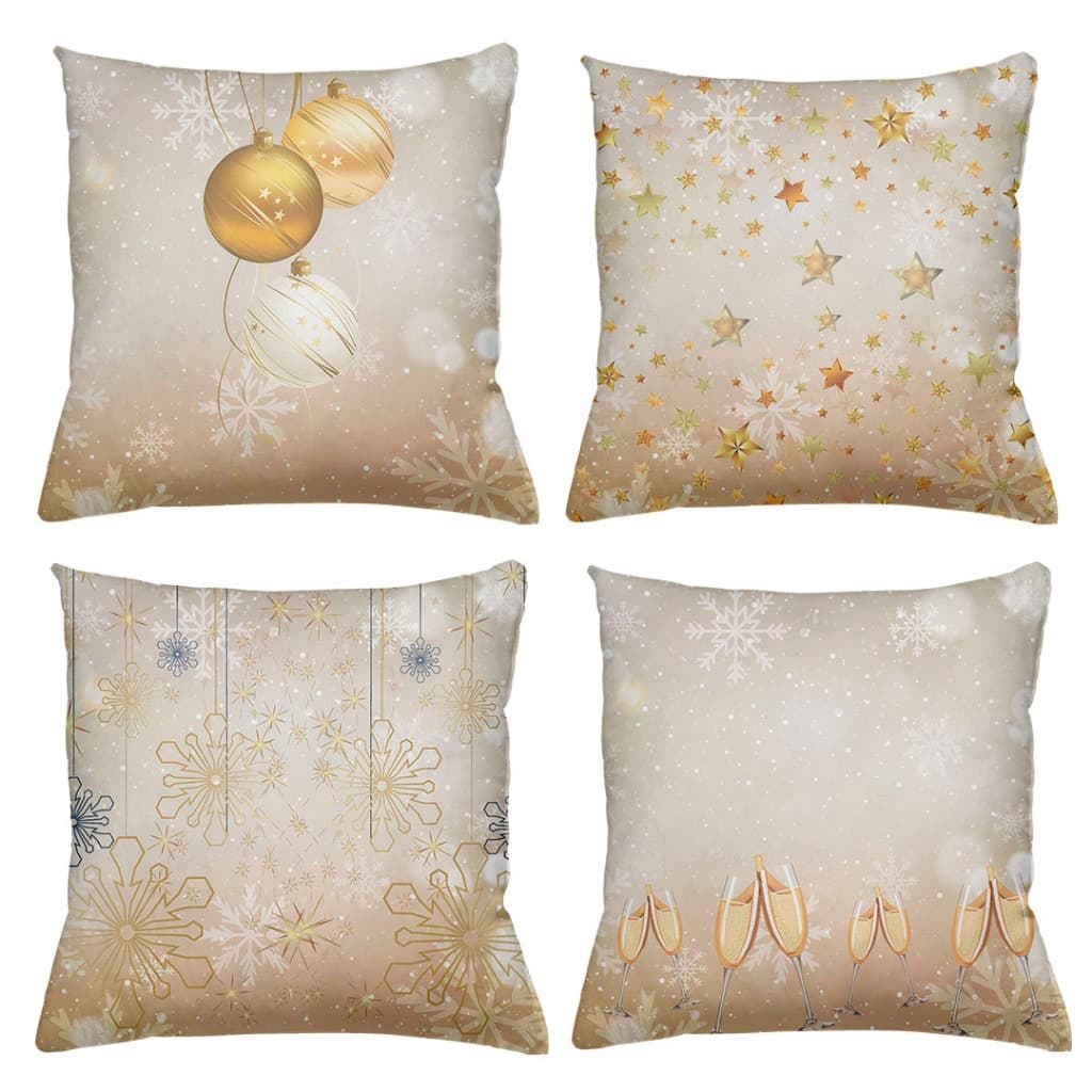 Kit 04 Capas Almofadas Decorativas Final de Ano QB0167