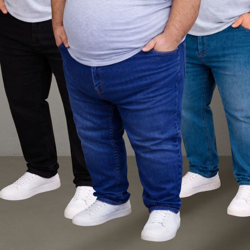 Kit 3 Calças Masculina Jeans Lycra Plus Size Exg 48 Ao 58