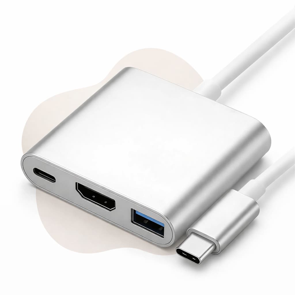 Adaptador Conversor 3 Em 1 Tipo C Hdmi 4k Usb 3.0 Pd Hub 5v