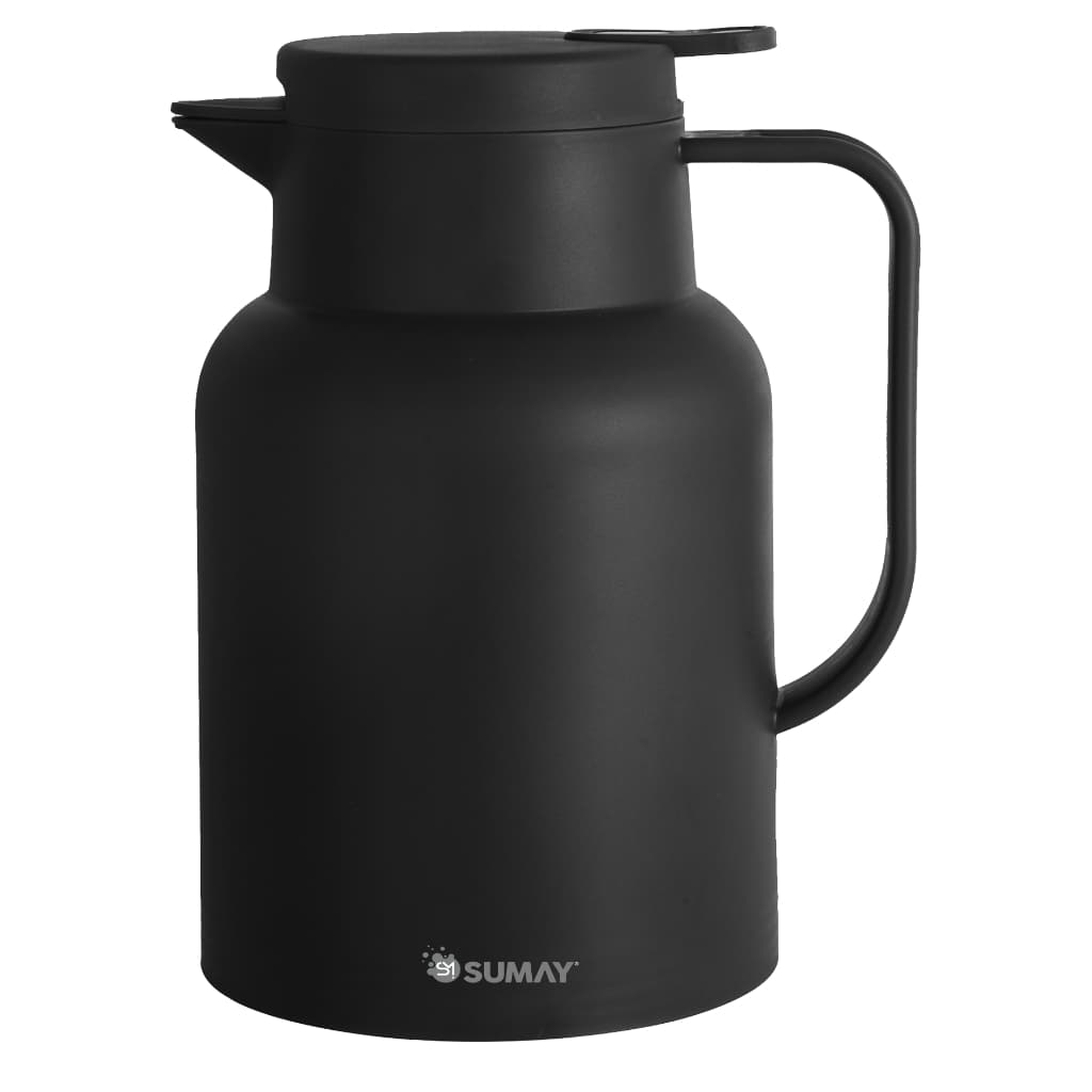 Garrafa Térmica Veneza Preta 1L SM-GTVPR Alta Performance para Bebidas Quentes e Frias