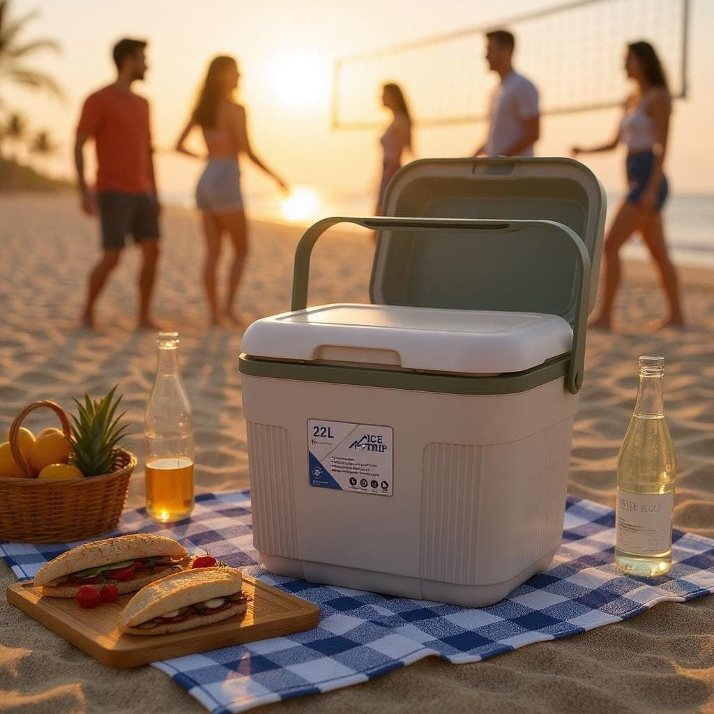 Cooler Poti 22 Litros Caixa Termica Pequena Luxo Alça Pratica Praia Churrasco Compacto Bebida Gelada