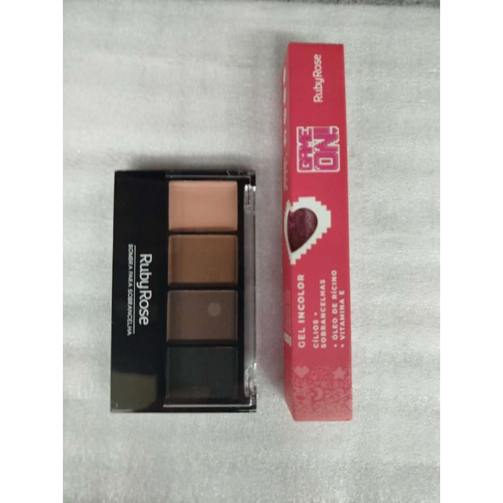 Ruby Rose Sombra Para Sobrancelha + Ruby Rose gel incolor cilios/sobrancelhas