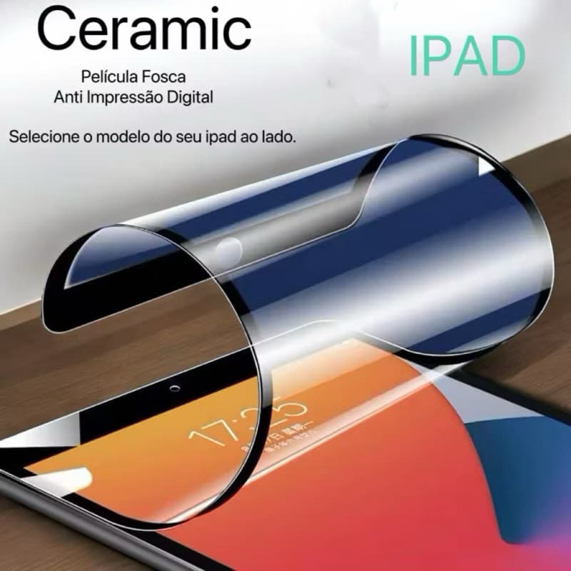 Película de Cerâmica Para Tablet Fosca  HD Compatível com Apple iPad Varios Modelos