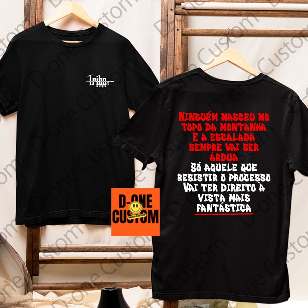 Camisa Camiseta Tribo Da Periferia Homenagem Favela Dupla Rappers Hip-Hop Letra Colorida Musica