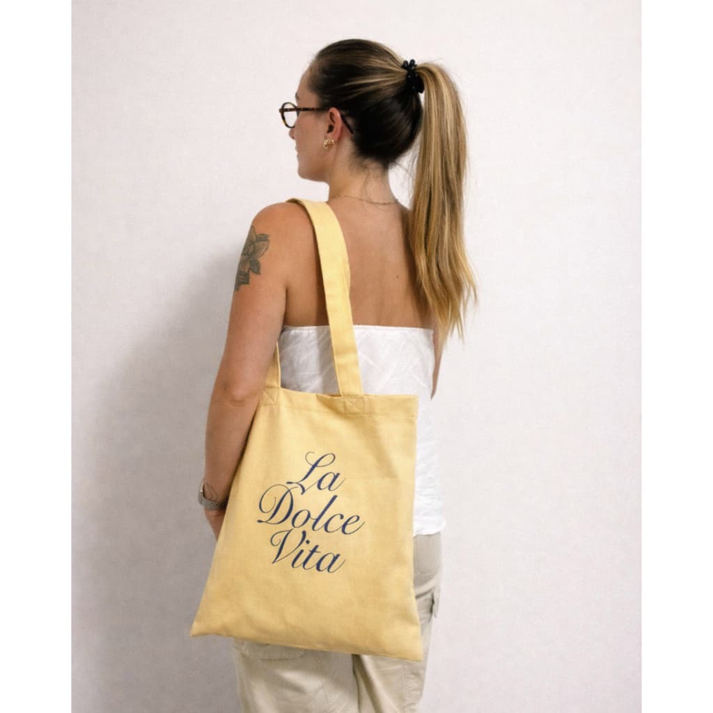 Bolsa Tote Bag Sacola em Sarja Premium Amarelo