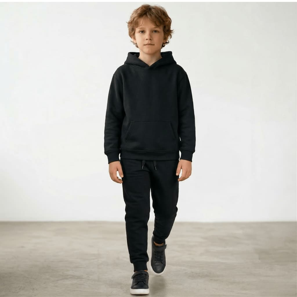 Conjunto Moletom Infantil Inverno Blusa e Calça Roupa de Frio Menino Menina moletom gola careca moletom canguru