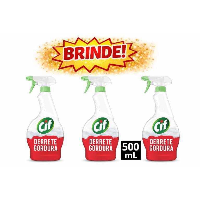 CIF Derrete Gordura 500ml Original + BRINDE Limpeza Pesada Cozinha Desengordurante Poderoso