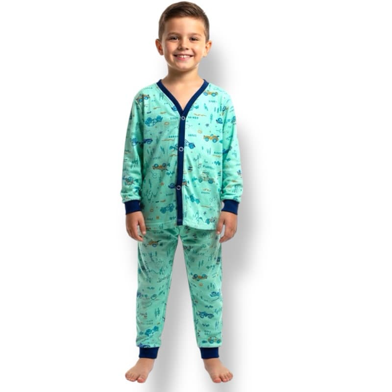 pijama infantil longo menino americano manga longa  botões