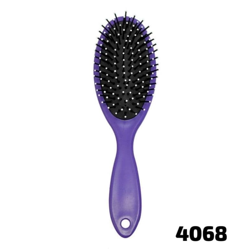 ESCOVA OVAL ALMOFADADA PARA CABELO (COR ALEATÓRIA)