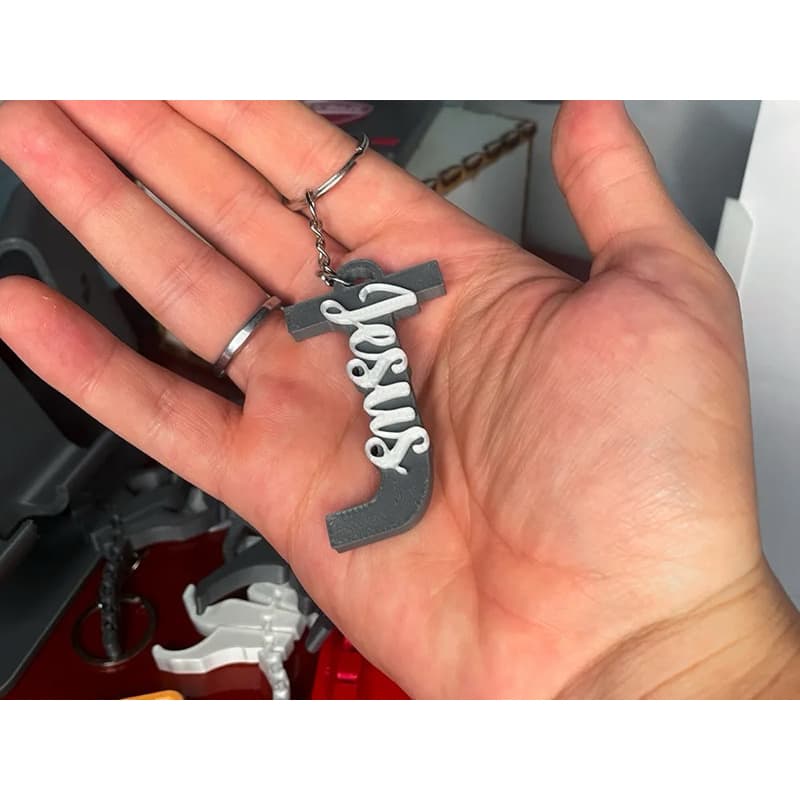 CHAVEIRO LETRA J JESUS - IMPRESSÃO 3D