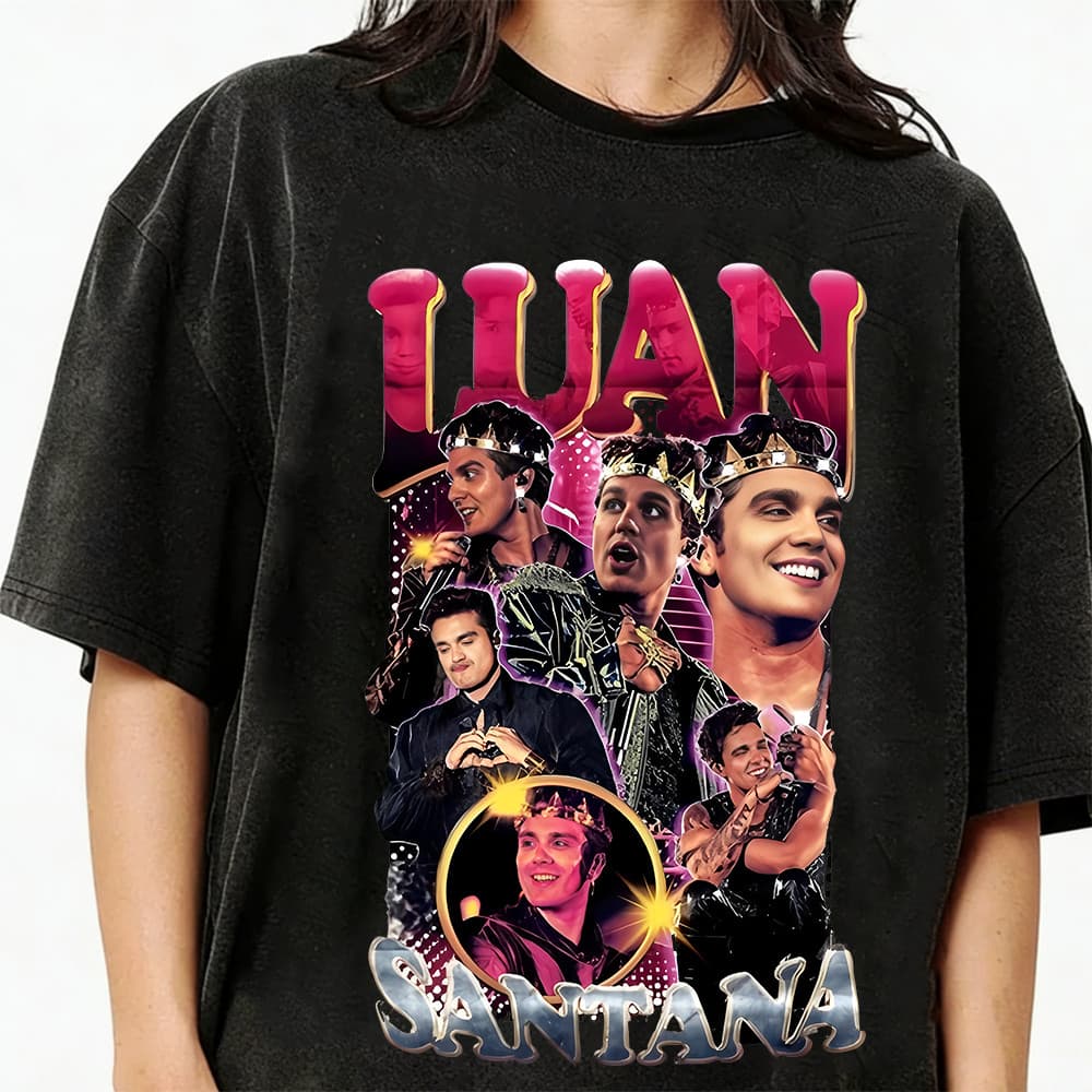 2026 Camiseta Estampa Luan Santana Canto Rimas Coroa T-shirt Unissex Streetwear Envio Imediato