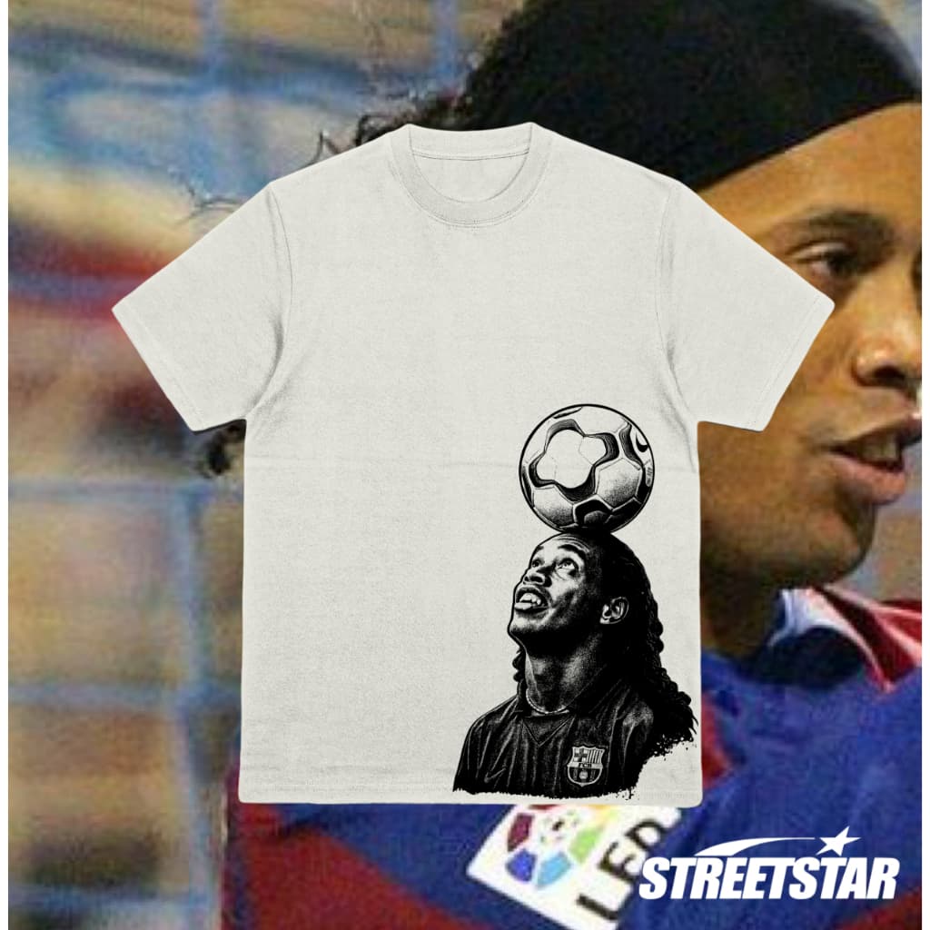 Camiseta Adulto/infantil Unissex Ronaldinho 1998 Copa Streetwear  Hexa Penta Retrô Brasil 100% Algodão Estampa em DTF