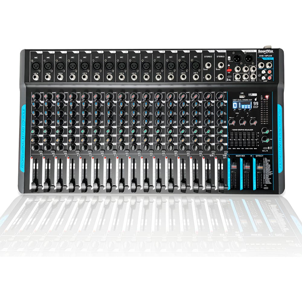 Mesa Som Profissional 16 Canais Console Misturador Efeitos Bluetooth USB Bivolt