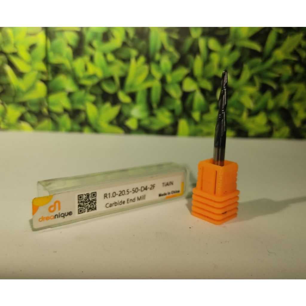 Fresa de Topo 4mm Metal Duro 2 Cortes TiAlN CNC Alta Performance