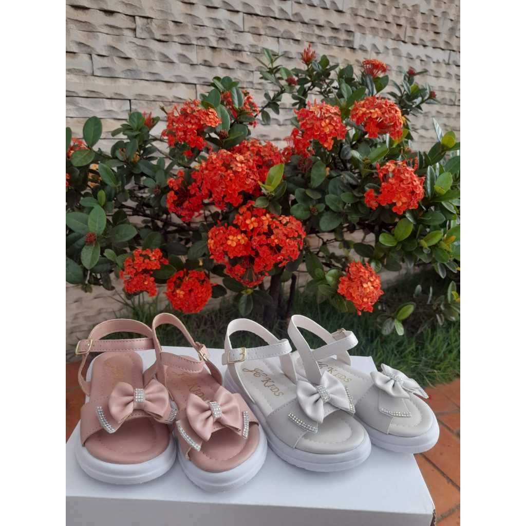 Sandália Infantil 1020 Menina Lacinho Leve Confortavel
