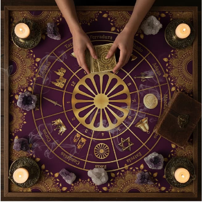 Toalha para Jogo de Tarot, Baralho, Cartomantes, Oráculos - MESA 20