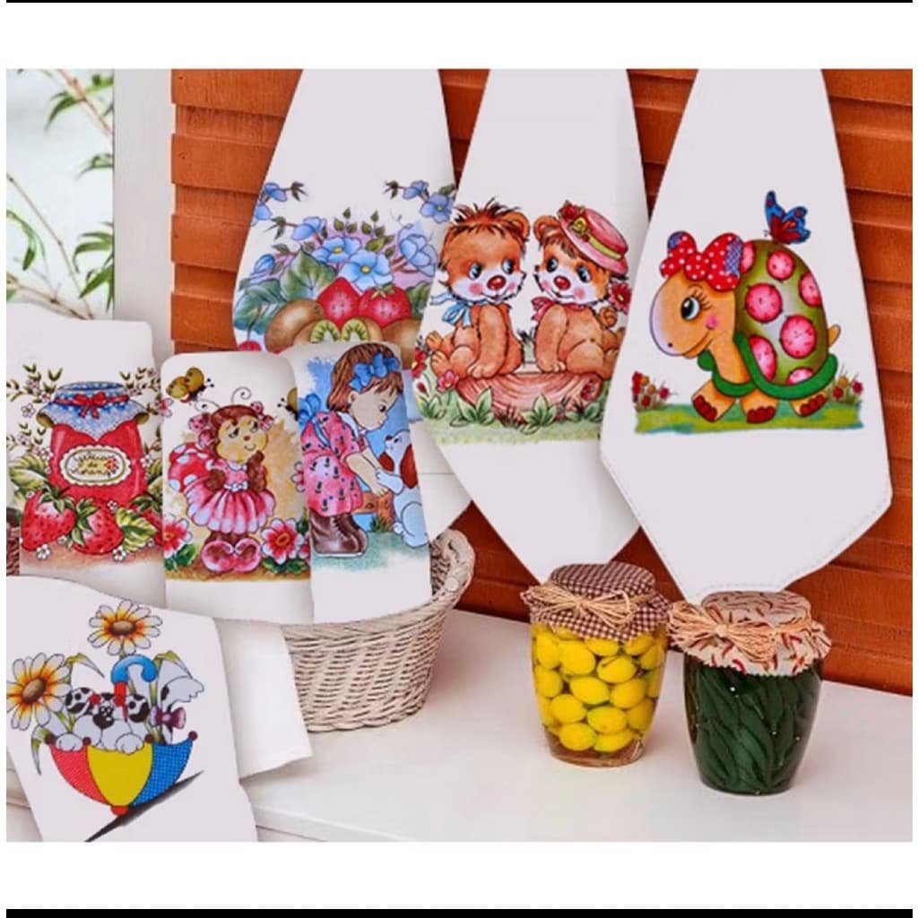Panos de Prato Algodão Kit 10 Grande Trad Estampado Alta Absorção Pano de Copa Cozinha Limpeza Doméstica Secar Louça