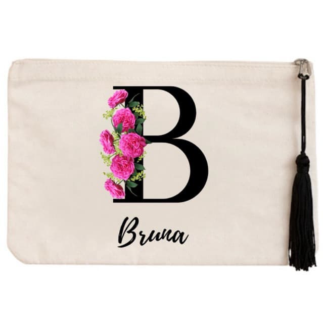 kit com 5 necessaire personalizada com  Nome– Lembrancinha de Madrinhas confraternizando de empresa