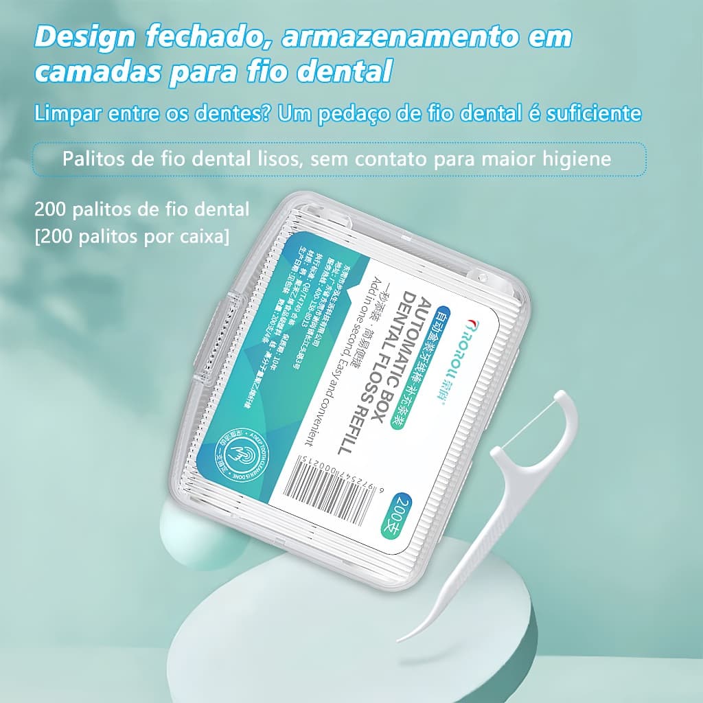 Fio Dental Infantil em Arco Fácil de Usar Ultra Fino Limpeza Profunda Higiene Bucal Seguro