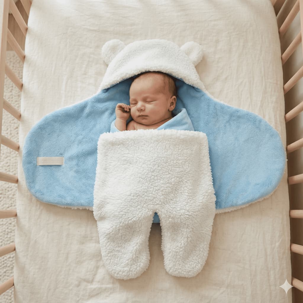 Saco de Dormir Para Bebê Shepa Saquinho Cobertor Enroladinho Prático e Confortável