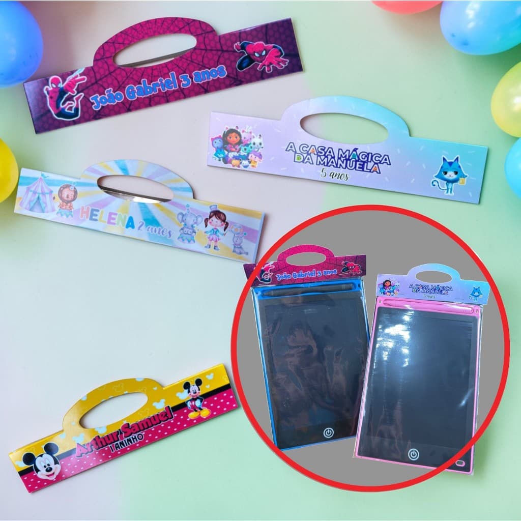 Lapela Personalizada 15cm  Para lousa magica de 8,5'' Personalizada todos os temas