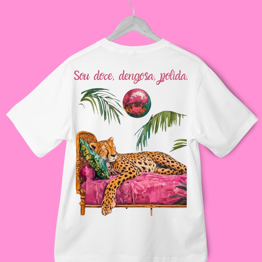 CAMISETA CAMISA FEMININA ALGODAO PERSONALIZADA SOU DOCE DENGOSA POLIDA